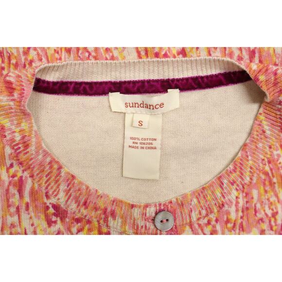 Sundance Women's Orange Button Front Sweater Cotton Sz S - Picture 6 of 8